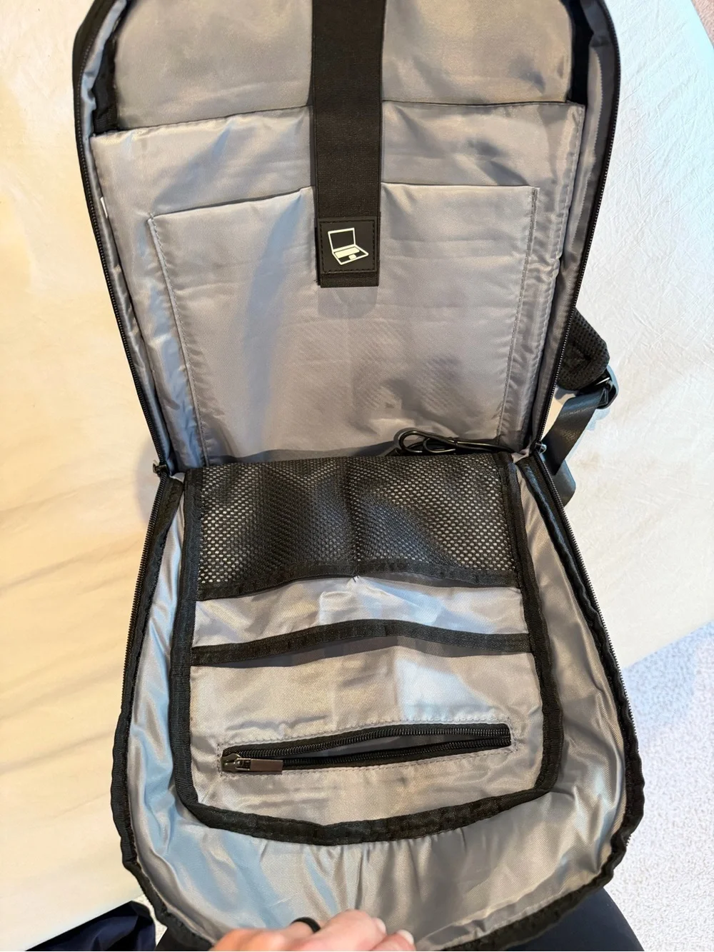Black Men's Waterproof Urban Sling Backpack - Unbranded
